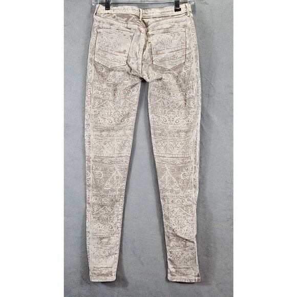 Levis Legging Womens Sz 27 Tan Aztec Geometric Print Straight Leg Jegging Pants - Picture 12 of 13